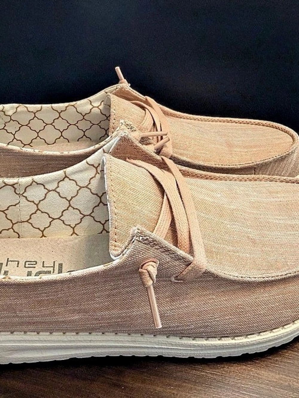 Hey Dude Wendy Sparkling Rose Gold Women's Boat Shoe Sneaker  Pink Gold US 8